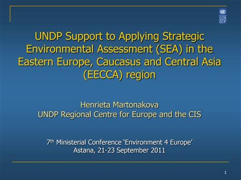 Strategic Environment Assessments In Eastern Europe Caucasus And Central