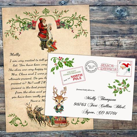 Santa Letter Template Official Mail From Santa Envelope 600 776 Homemade Creations