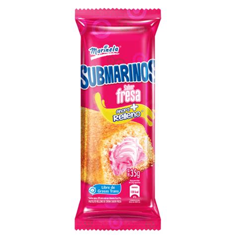 Submarinos Pastelito Relleno Con Crema Sabor A Fresa Precio Rappi