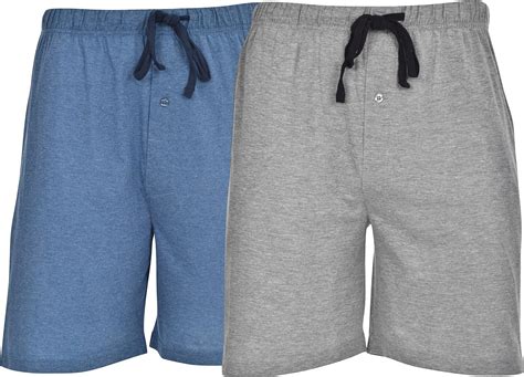 Hanes Mens 2 Pack Cotton Knit Shorts Waistband And Pockets Assorted