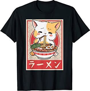 Kawaii Neko Ramen Cute Ramen Cat Japanese Noodle Funny Anime Tee Shirt