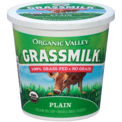 Organic Valley Grass Fed Plain Whole Milk Yogurt 24 Oz Qfc