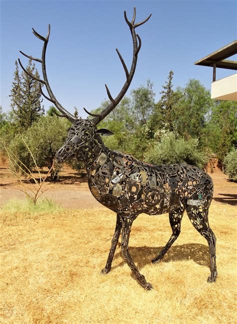 Cerf En M Tal Recycl Par Hassan Laamirat Sculpture Artsper