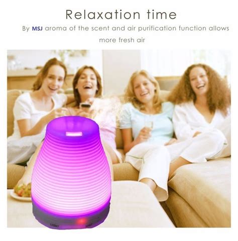 Essential Oil Diffuser 120ml Aromatherapy Ultrasonic Cool Mist Aroma Humidifier With 7 Color Led