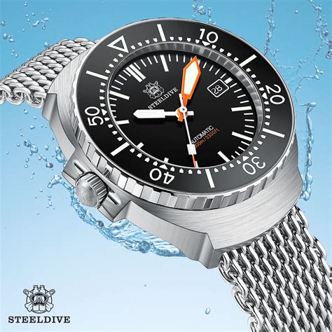 Automatic Watch For Men STEELDIVE SD1989 Sapphire Crystal 1000M Water