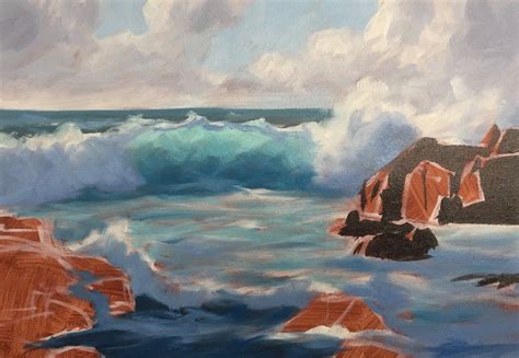 How To Paint A Dramatic Seascape In 5 Easy Steps Seascape Paintings Painting Seascape