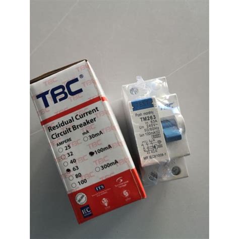 TBC 40A 63A 2Pole 100mA ELCB RCCB With SIRIM Approve Shopee Malaysia