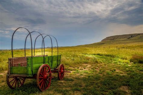 Photo of a Wagon on the Oregon Trail