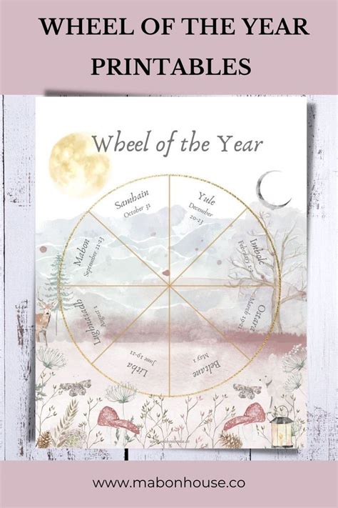 Free Wheel Of The Year Printables For Samhain Yule Imbolc Ostara