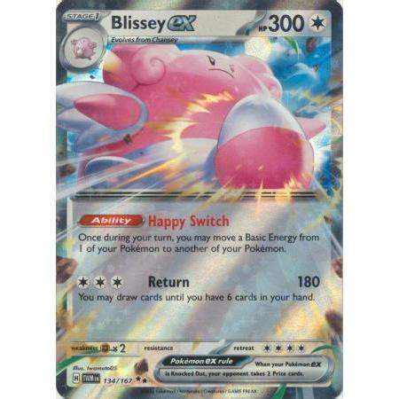 Original Pokémon TCG Blissey Ex 134 167 Twilight Masquerade Ultra