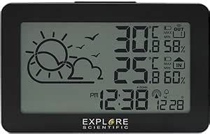 EXPLORE SCIENTIFIC WSH 4002 Stazione Meteo Orologio Radiocontrollato