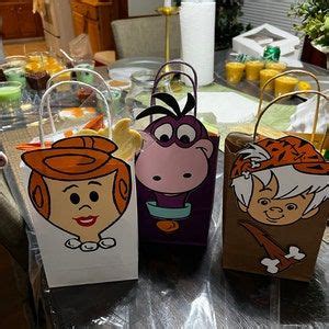 Flintstone Treat Bags Pebbles And Bam Bam Treat Birthday Bag