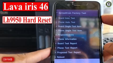 Lava Iris Hard Reset Lh Factory Reset Iris Lava Unlock