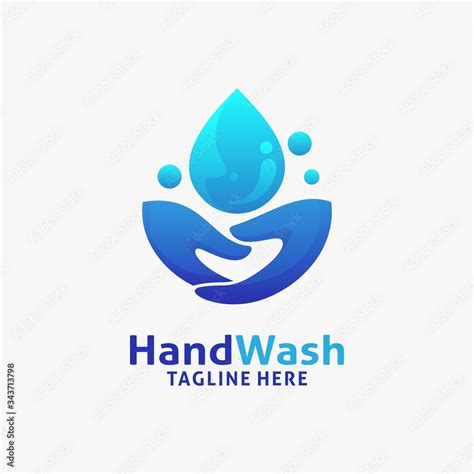 Hand wash logo design Stock Vector | Adobe Stock