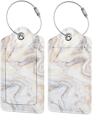 Amazon White Marble Luggage Tags Pack Leather Travel Suitcase