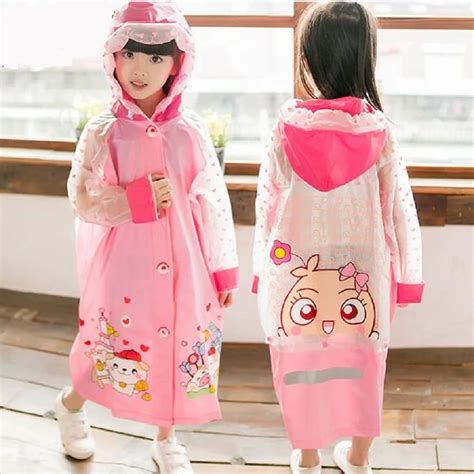 Winstbro Girls Raincoat 2019 Top Fashion Girls Rain Coat Impermeable