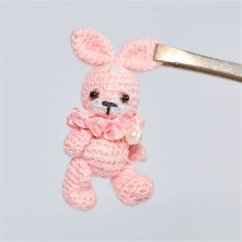 Miniature crochet bunny. Tiny bunny toy. Little bunny croche - Inspire Uplift