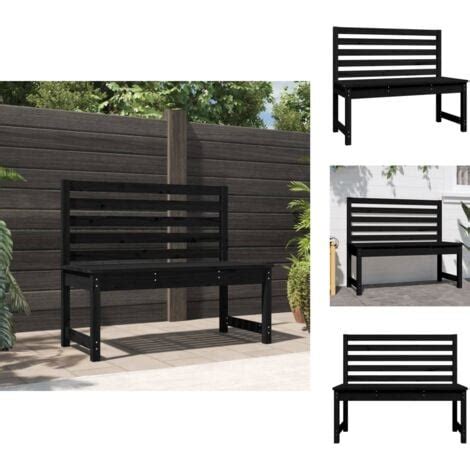 Gartenb Nke Living Gartenbank Schwarz Cm Massivholz Kiefer