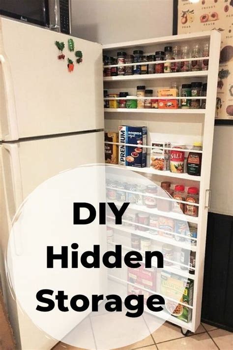 DIY Hidden Storage Canned Food Storage Cabinet Food Storage Cabinet