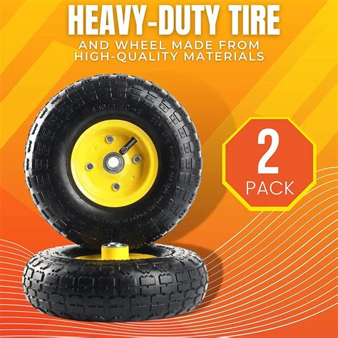 Pack Heavy Duty Replacement Tire Wheel For Hand