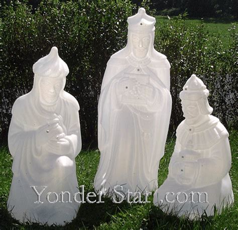 Lighted White Outdoor Nativity Scene 11 pcs - Yonder Star Christmas ...