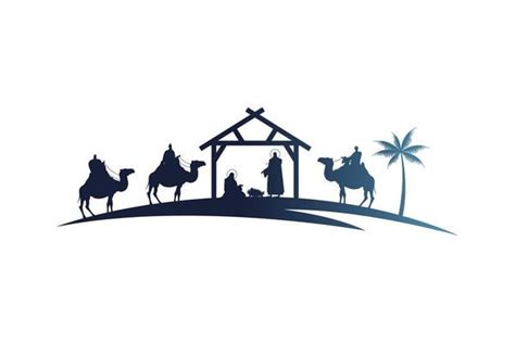 Nativity Silhouette Vector Art, Icons, and Graphics for Free Download