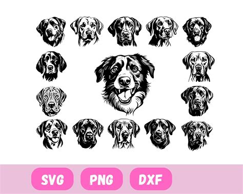 Dog Face SVG Bundle Dog Face Svg Dog Svg Bundle Svg Files - Etsy