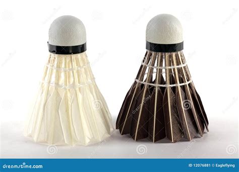 Two Types Of Badminton Shuttlecocks Stock Image - Image: 12076881