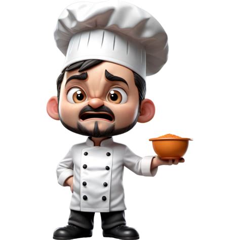 Chef Is Holding A Mixing Bowl With Angry Expression Ai Generative 28884319 Png