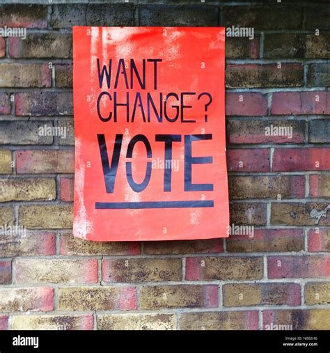 Vote poster for election want change? Vote Stock Photo - Alamy