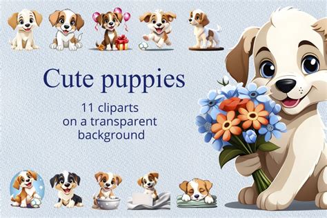 A set with cute dogs. Cliparts