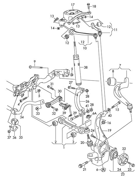 A4avant 2008 2012 Wheel Bearing Housing Anti Roll Bar Suspension Guide Front Wishbone