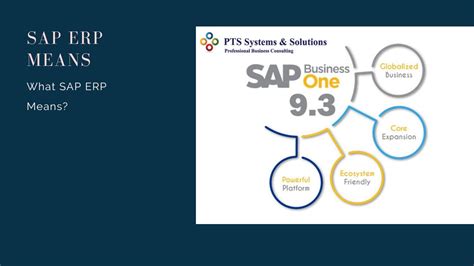 What Sap Erp Means By Pts Systems And Solutions Issuu