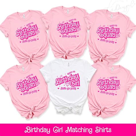 Birthday Girl Birthday Squad Shirtpersonalized Brithday Party Shirtgirlbirthday Shirtcustom