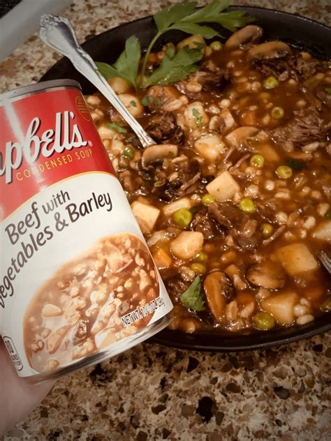 Campbells Vegetable Beef Barley Soup Recipe Beef Poster