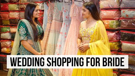 Indian Bridal Wedding Shopping For Bride Reception Gown Shopping