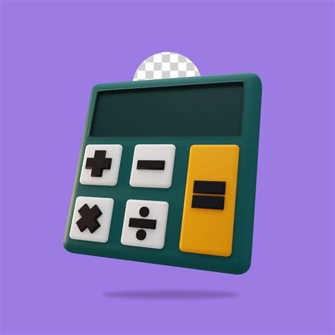 Icono De Calculadora De Procesamiento 3d Aislado Archivo PSD Premium