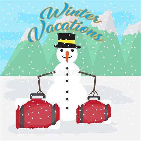 Winter vacation poster stock vector. Illustration of winter - 167714233