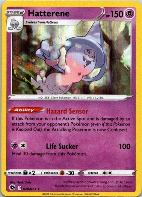 Hatterene Holo Rare Reverse Holo Champion S Path Pokemon