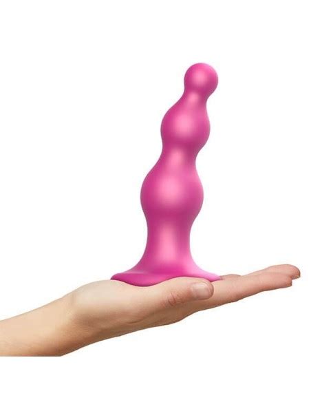 Strap On Me Dildo Plug Balls Metallic Raspberry Pink S