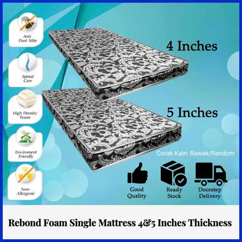 Tilam Single Synthetic Latex Rebond Foam High Density Tilam Bujang