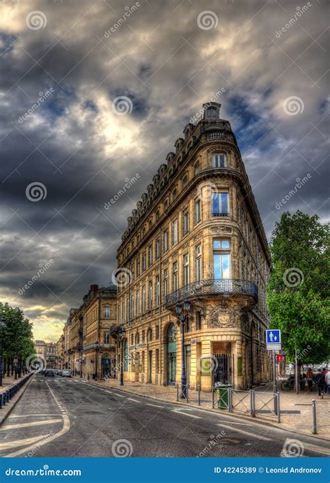 A Building in Bordeaux City Center Stock Image - Image of dramatic ...