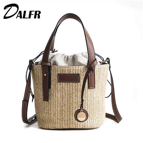 Buy Women Shoulder Bags Rattan Bags Woven Summer Beach