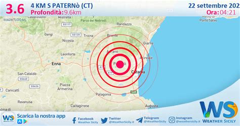 Scossa Di Terremoto Magnitudo Nei Pressi Di Patern Ct Weather