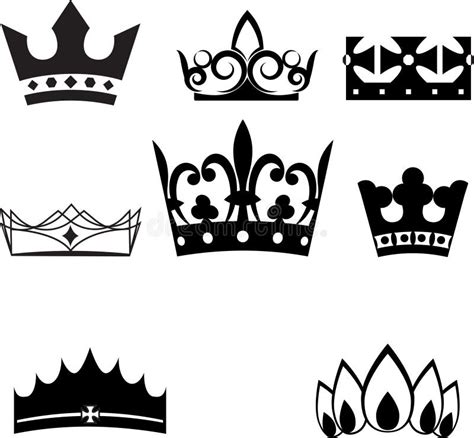 Set of crowns and tiaras stock vector. Illustration of heraldic - 71507613