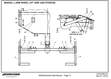 Jerr Dan Manual L Arm Wheel Lift Grid And Storage Detroit Wrecker Sales