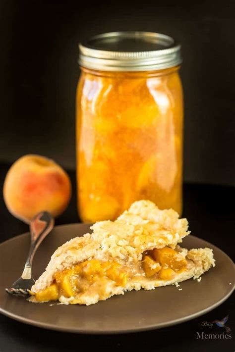 Homemade Canned Peach Pie Filling Recipe with Honey!