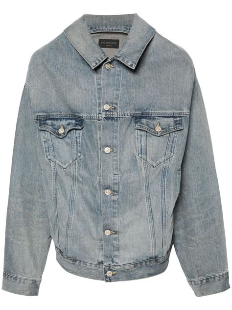 Balenciaga Drop Shoulder Denim Jacket Farfetch