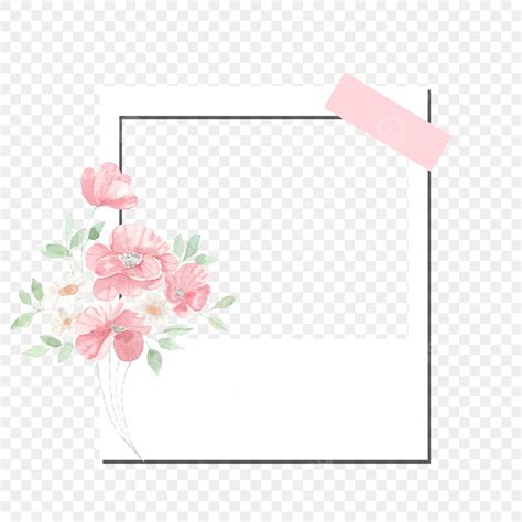 Polaroid Photo Frame Png Transparent Polaroid Photo Frame With Red