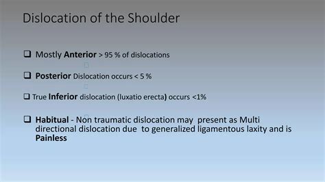 Shoulder Dislocation Types And Management Methods Of Reduction Ppt